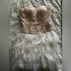 Size 2 la femme feather dress